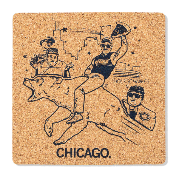 Chicago Holy Schnikes Cork Coaster RAYGUN