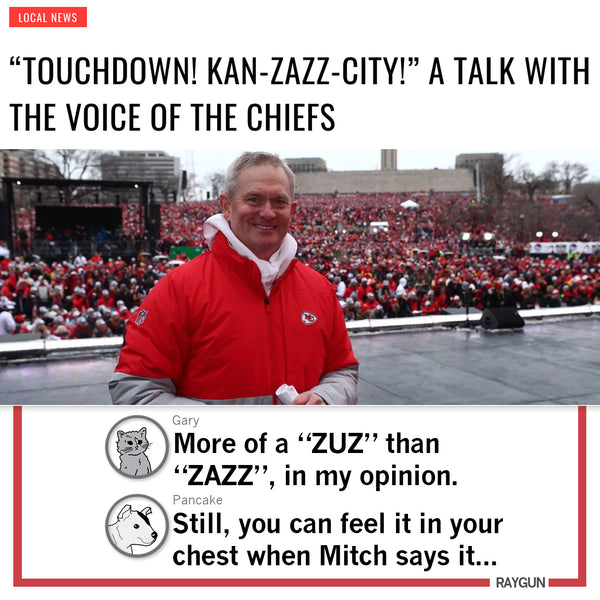 Fountain City Designs KC Touchdown Kan Zuh City - Red T-Shirt