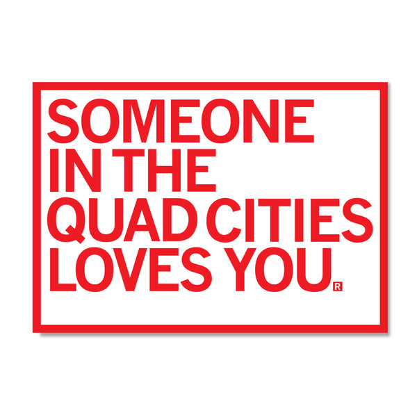 Quad Cities: Twice As Nice Text Postcard – RAYGUN