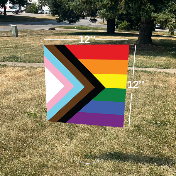 Progress Pride Flag Yard Sign Raygun 7894