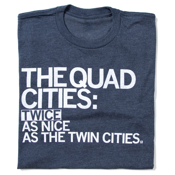 Quad Cities: Twice As Nice Text Postcard – RAYGUN