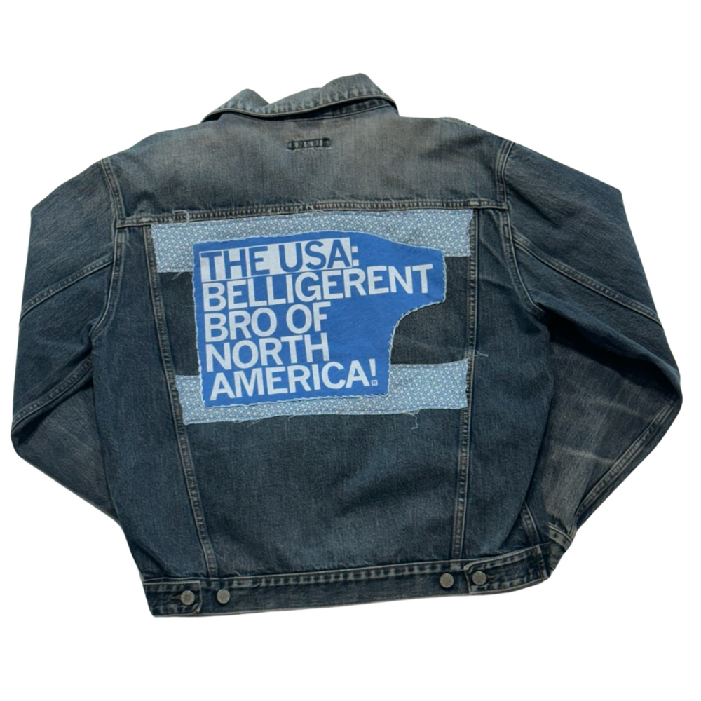 Vintage Jacket, Denim, Denim Jacket, Politics, Political, Smash, USA Jacket, US Jacket, American Jacket