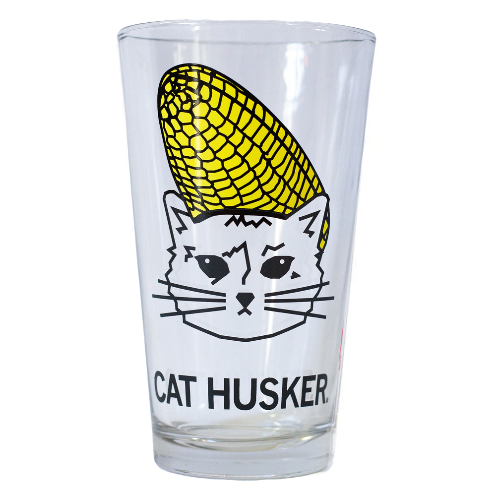 Cat Husker Pint Glass