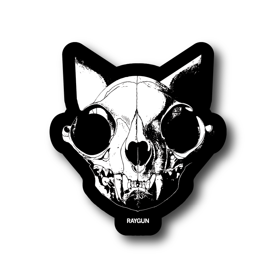 Cat Skull Logo Die-Cut Sticker