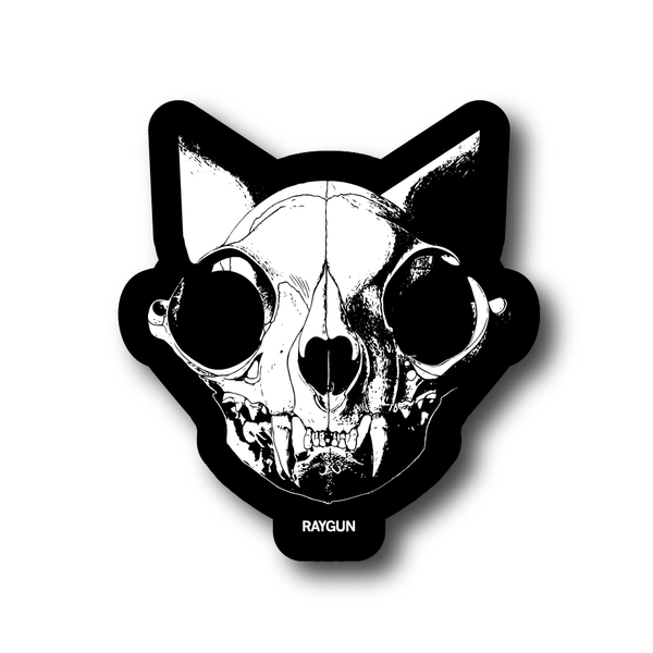 Cat Skull Logo Die-Cut Sticker