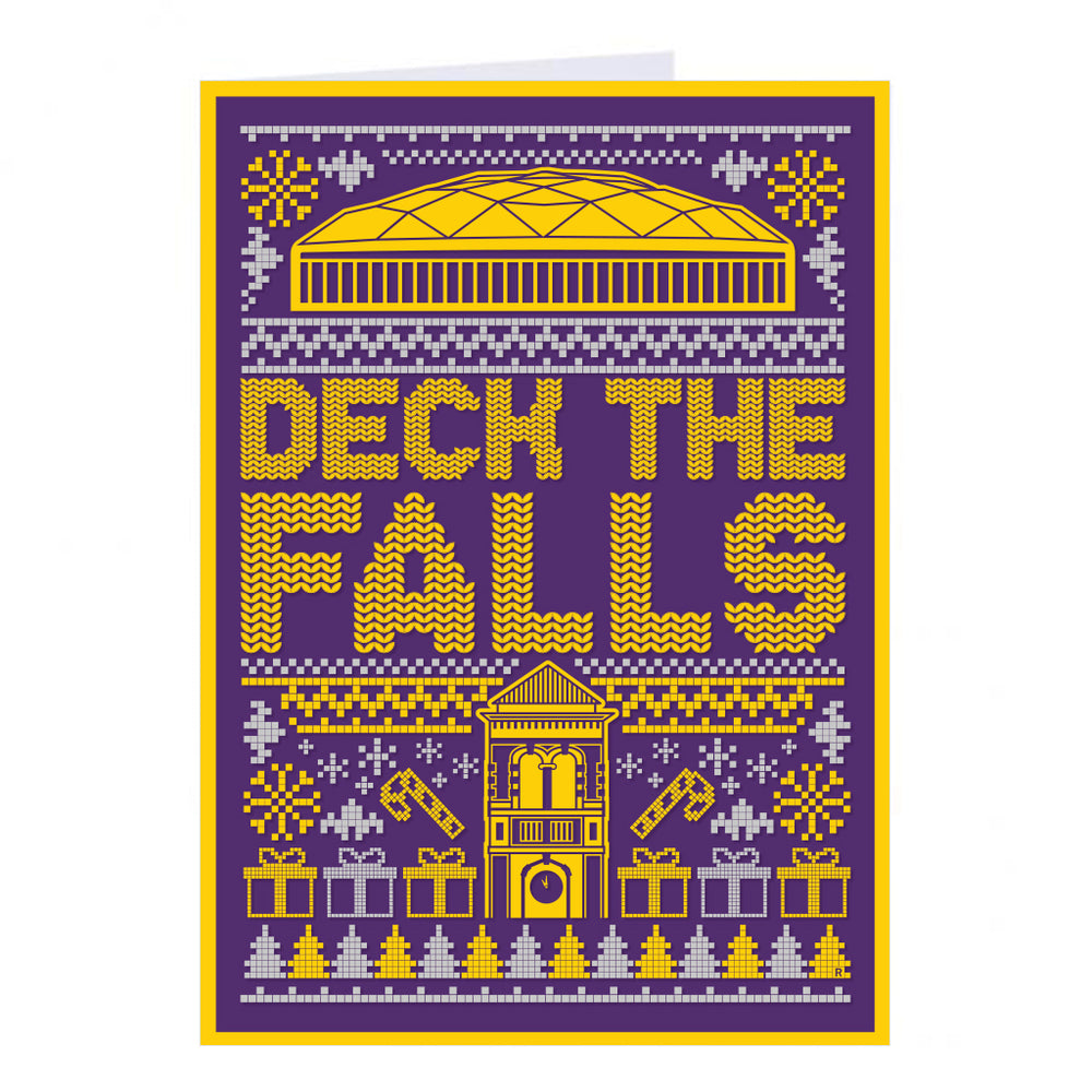 Deck The Falls Purple Greeting Card