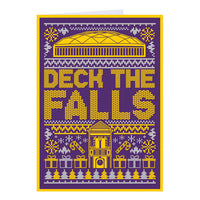 Deck The Falls Purple Greeting Card