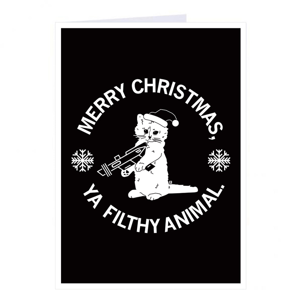 Merry Christmas Ya Filthy Animal Gary Greeting Card