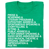 Events Speech List Green