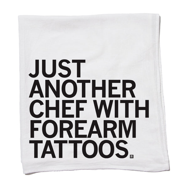 Just Another Chef With Forearm Tattoos Kitchen Towel