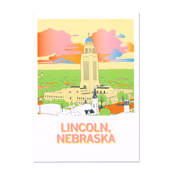 Nebraska Capitol Illustration Postcard