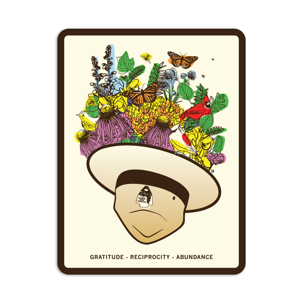 Park Ranger Hat Graphic Die-Cut Sticker