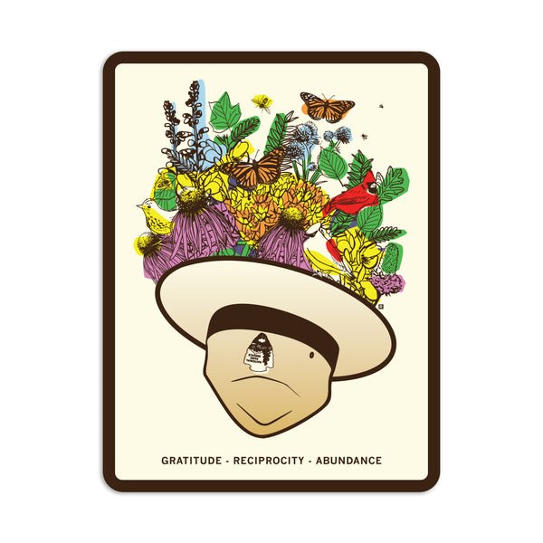 Park Ranger Hat Graphic Die-Cut Sticker