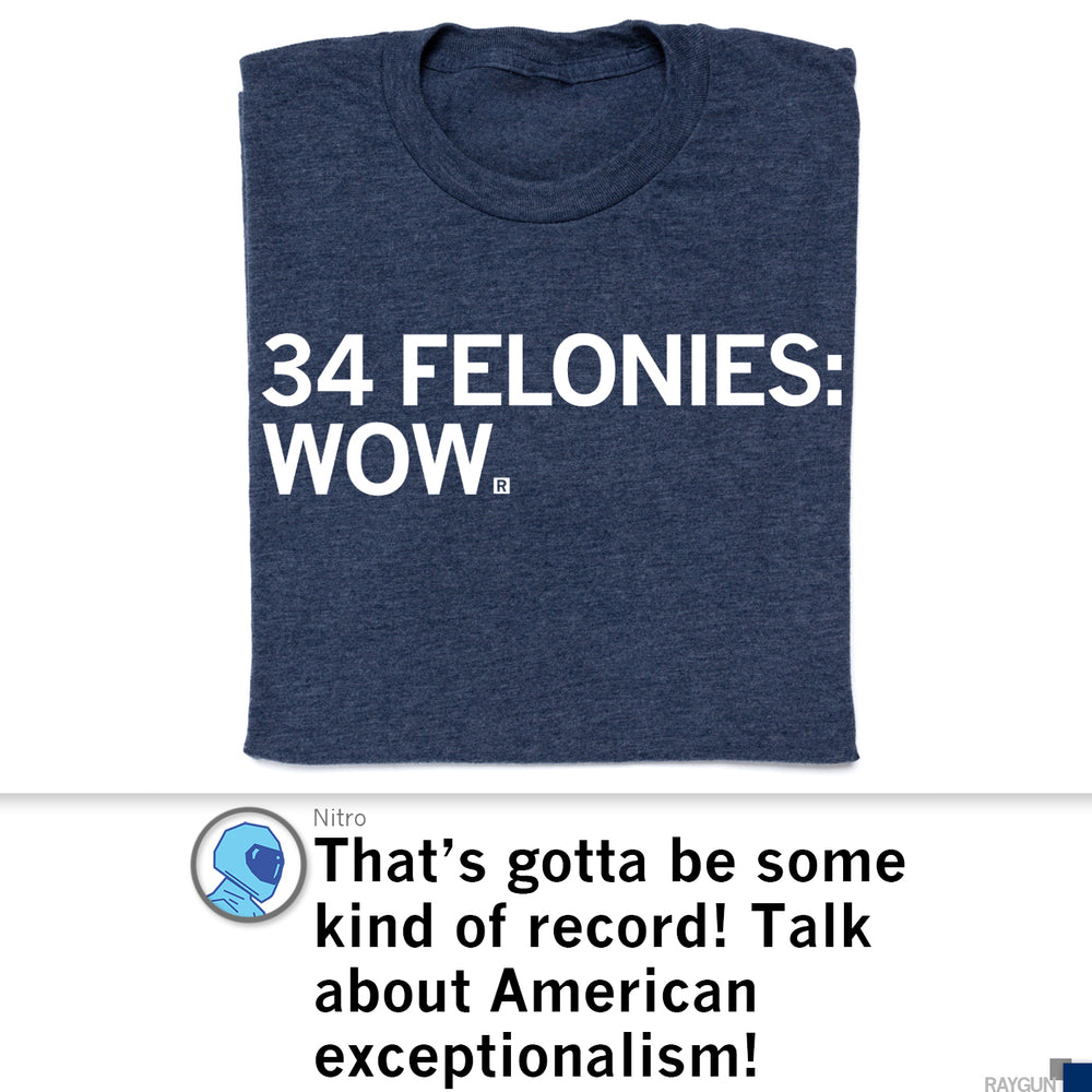 34 Felonies: Wow