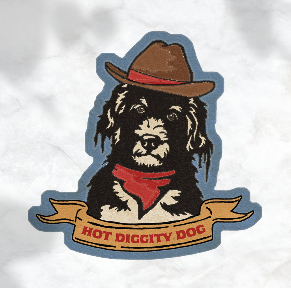 Cluster Funk Studio: Dog Cowboy Sticker