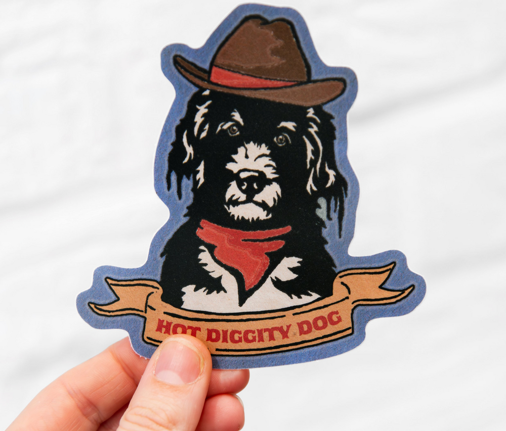 Cluster Funk Studio: Dog Cowboy Sticker