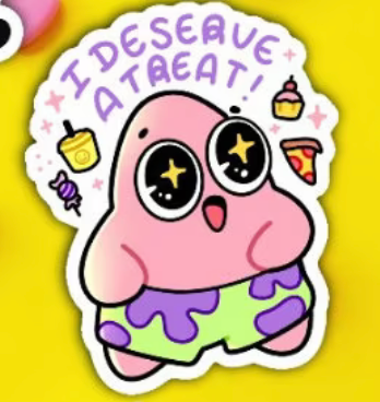 Ghostiekid: I Deserve A Treat Patrick Star Sticker