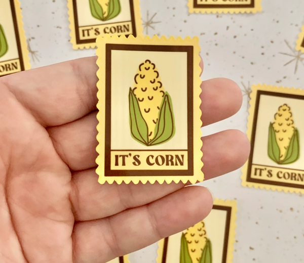 Happyish Brand: Corn Stamp Sticker