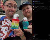 Here Queer Holdin' A Beer Can Cooler - Teal