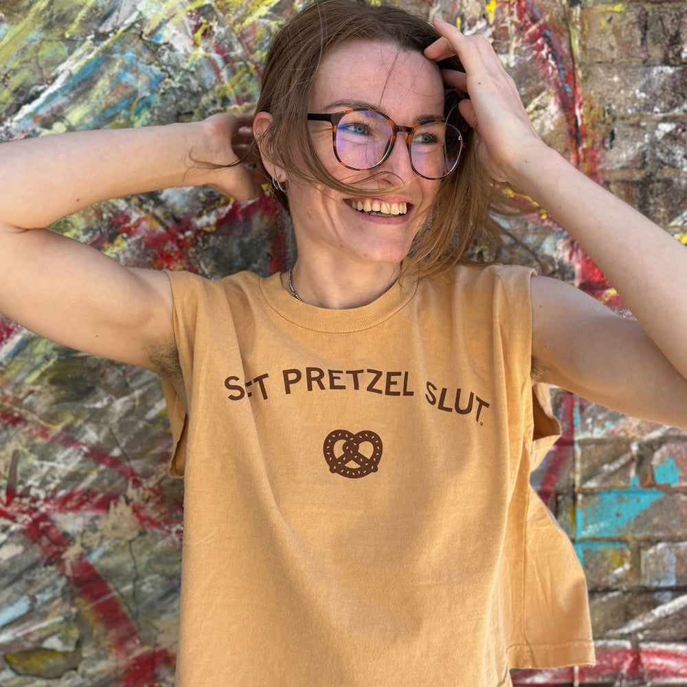 Pretzel Slut Muscle Crop Top