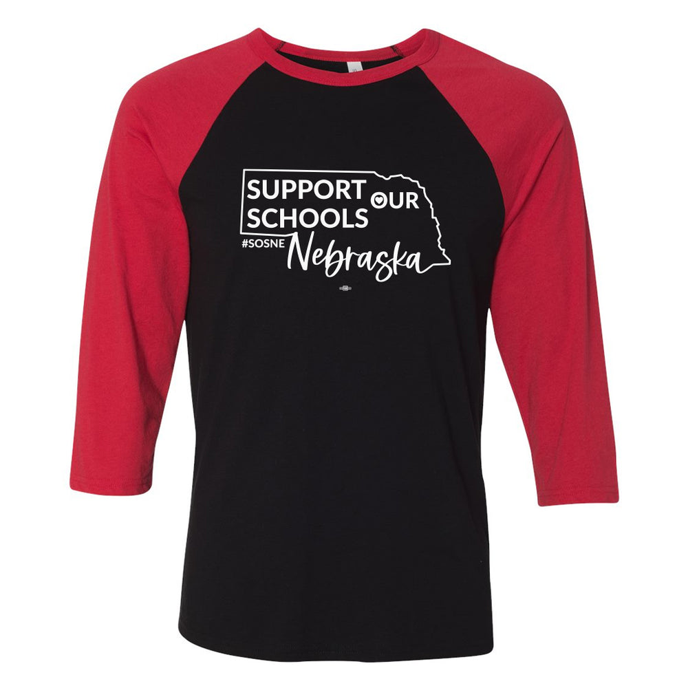 Support Our Schools Nebraska Baseball Tee