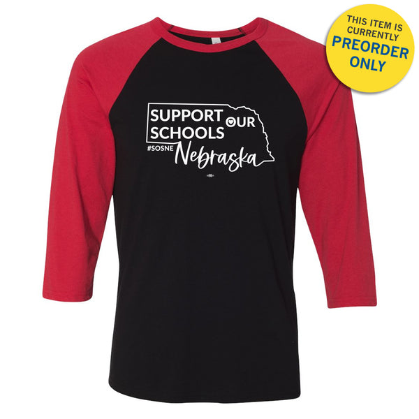 Support Our Schools Nebraska Baseball Tee