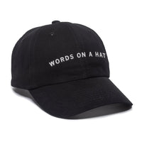 Words On A Hat Baseball Cap