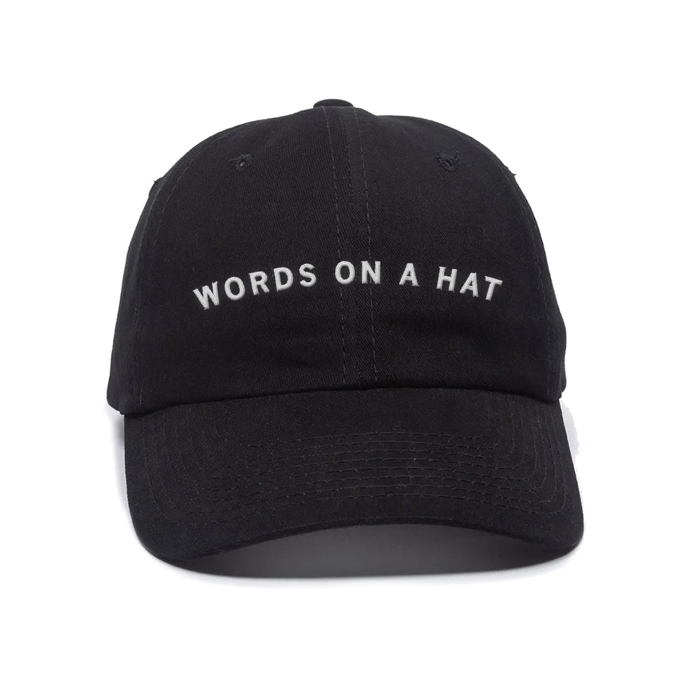 Words On A Hat Baseball Cap