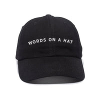 Words On A Hat Baseball Cap