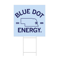 Blue Dot Energy Graphic Yard Sign