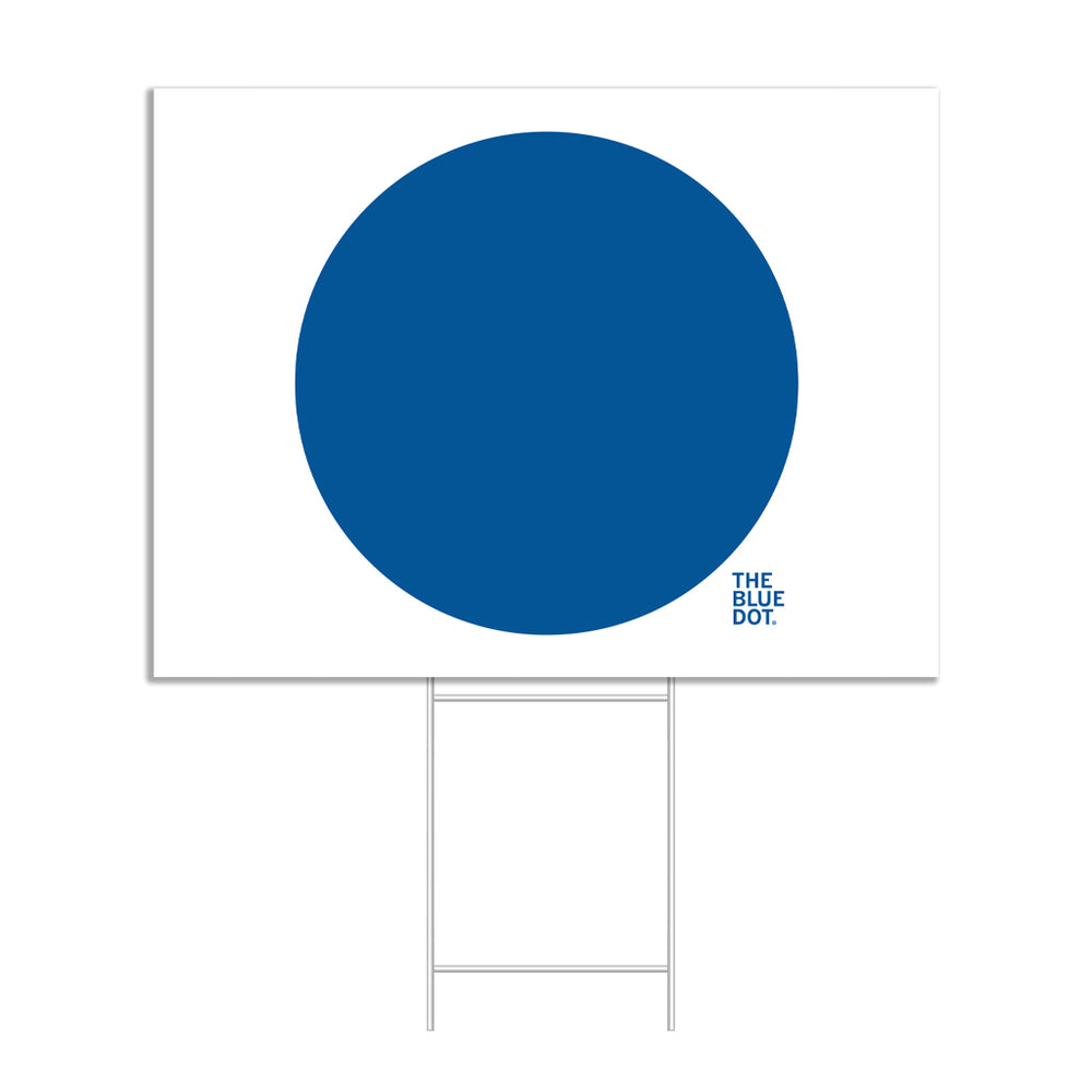 Blue Dot (Big and Plain) Yard Sign 24"x 18"