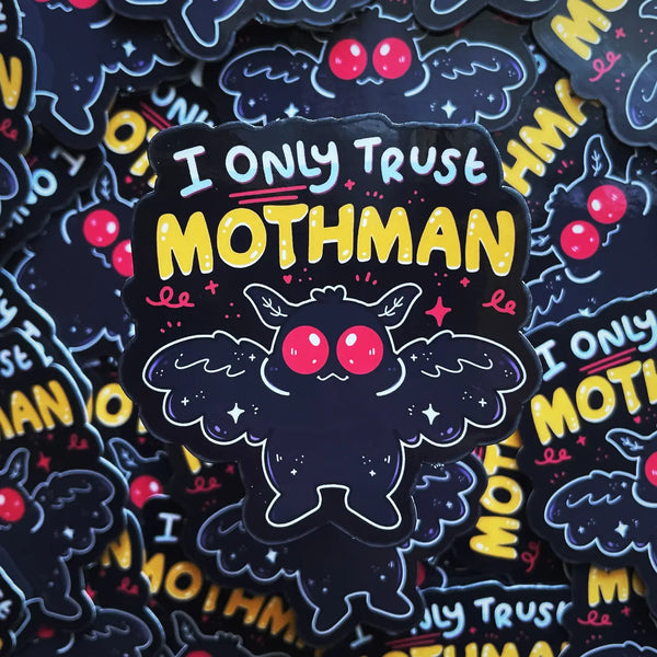 Ghostiekid: I Only Trust The Mothman Sticker