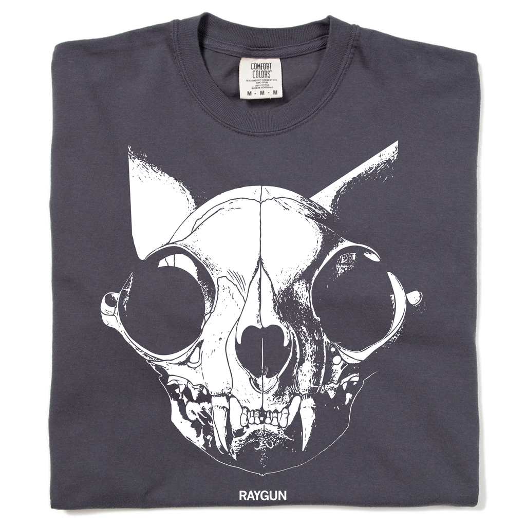 Cat skull t shirt hotsell