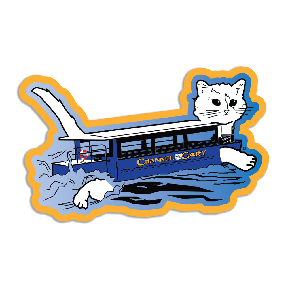 Channel Cat Die-Cut Sticker