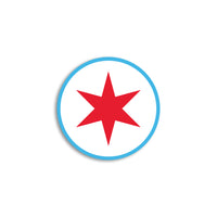 Chicago Star Circle Sticker