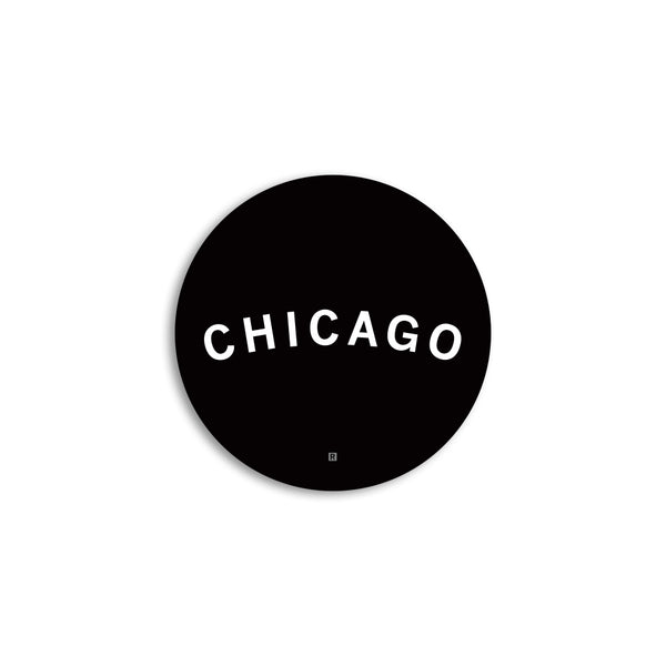 Chicago Curved Logo Mini Circle Sticker