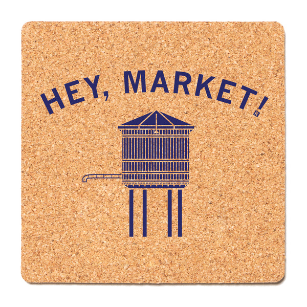 Hey, Market Cork Coaster