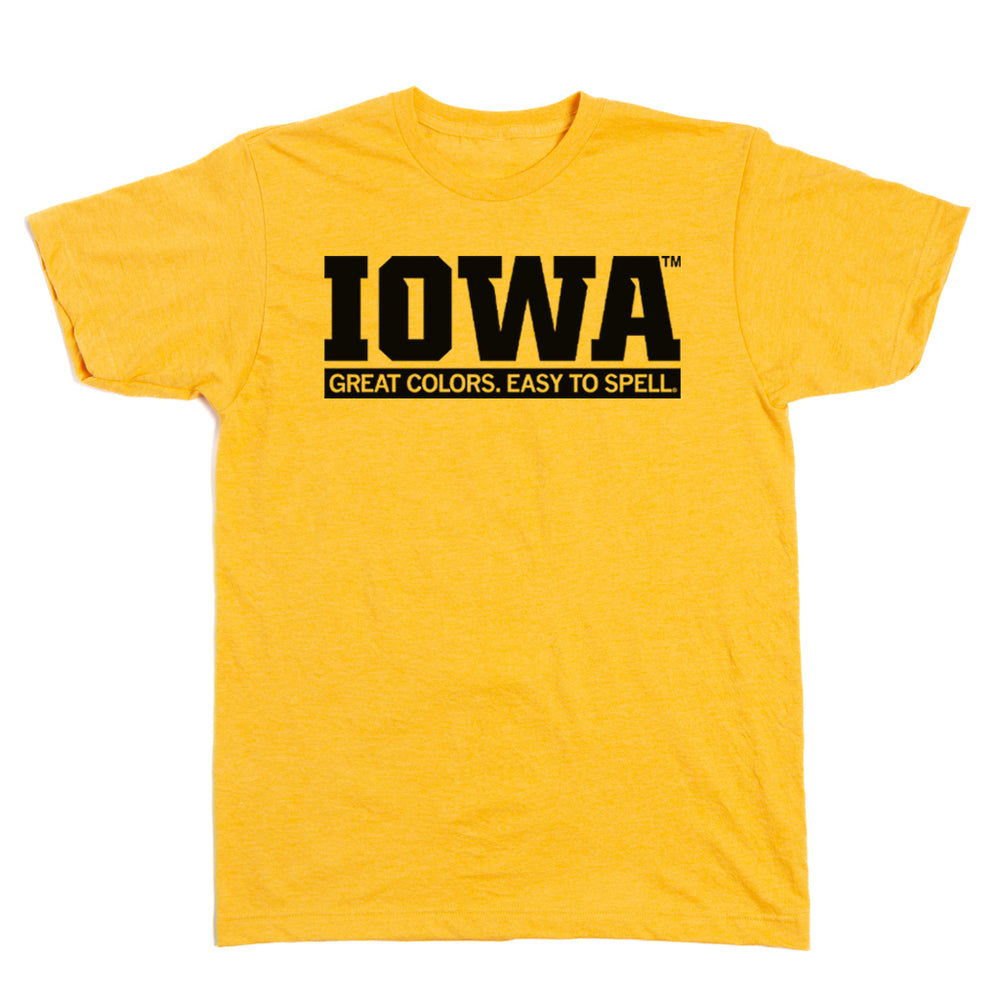 Iowa: Great Colors Easy To Spell Gold