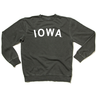 Iowa Curved Logo Crew Sweatshirt