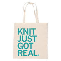 Knit Just Got Real Tote Bag