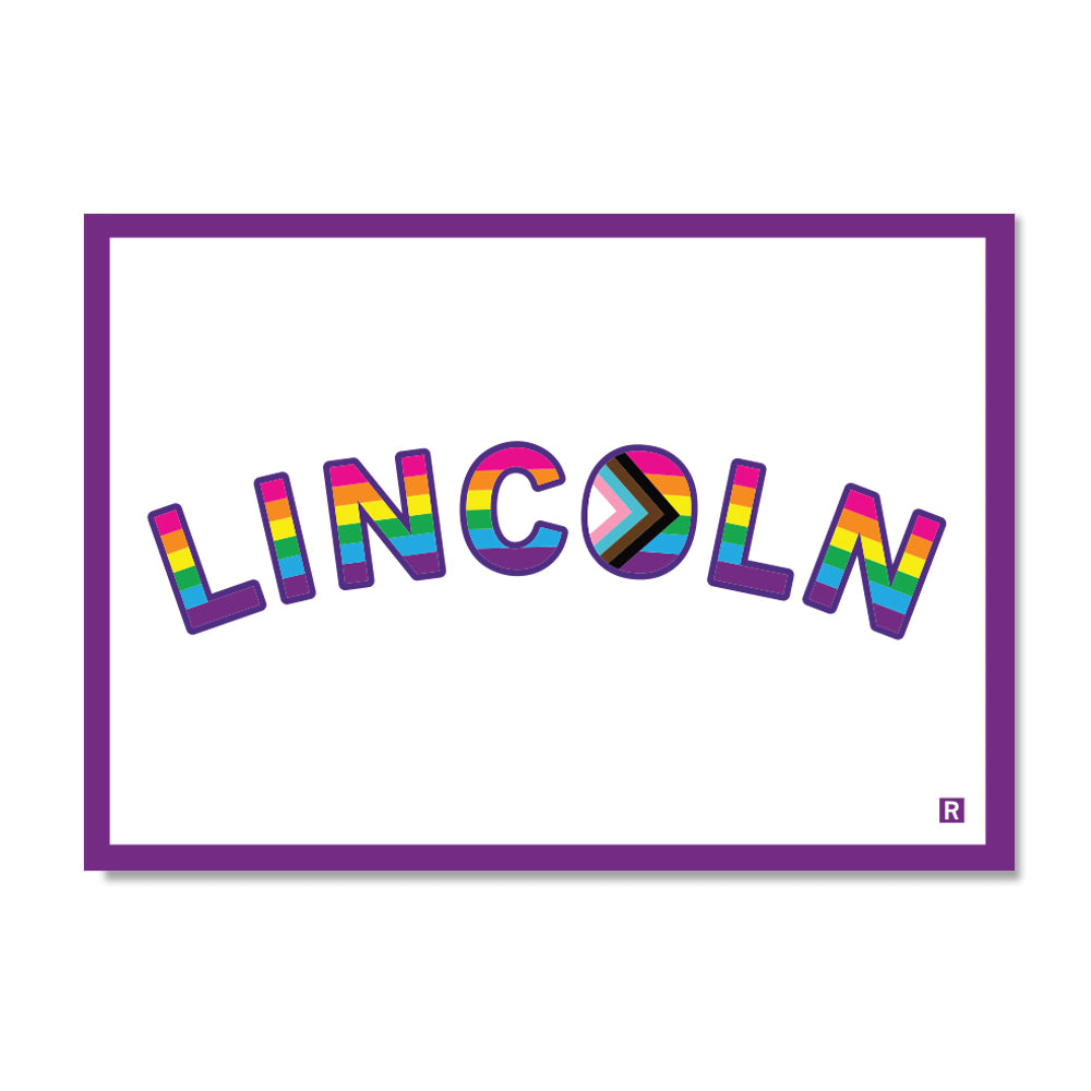 Lincoln Pride Curved Logo Postcard