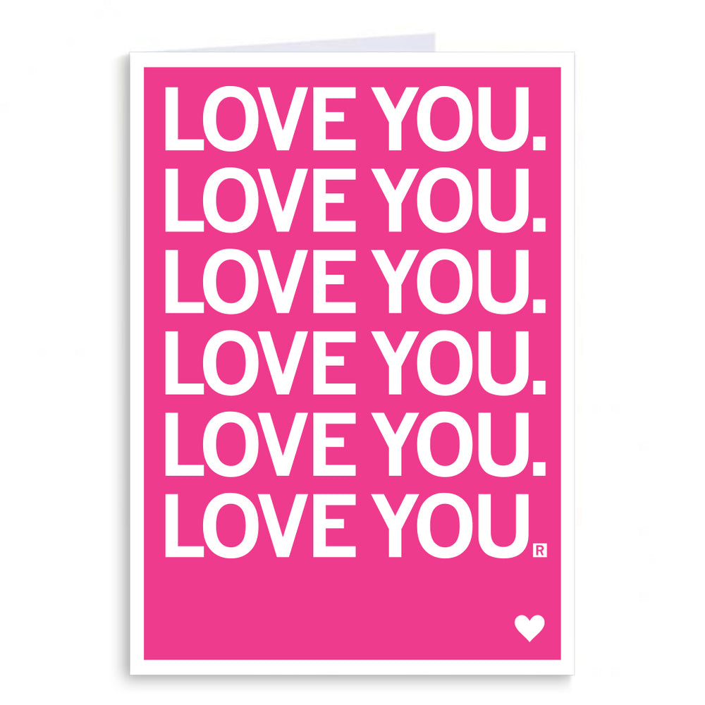 Love You Repeating Greeting Card