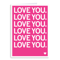 Love You Repeating Greeting Card