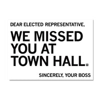 Missed You At Town Hall Postcard