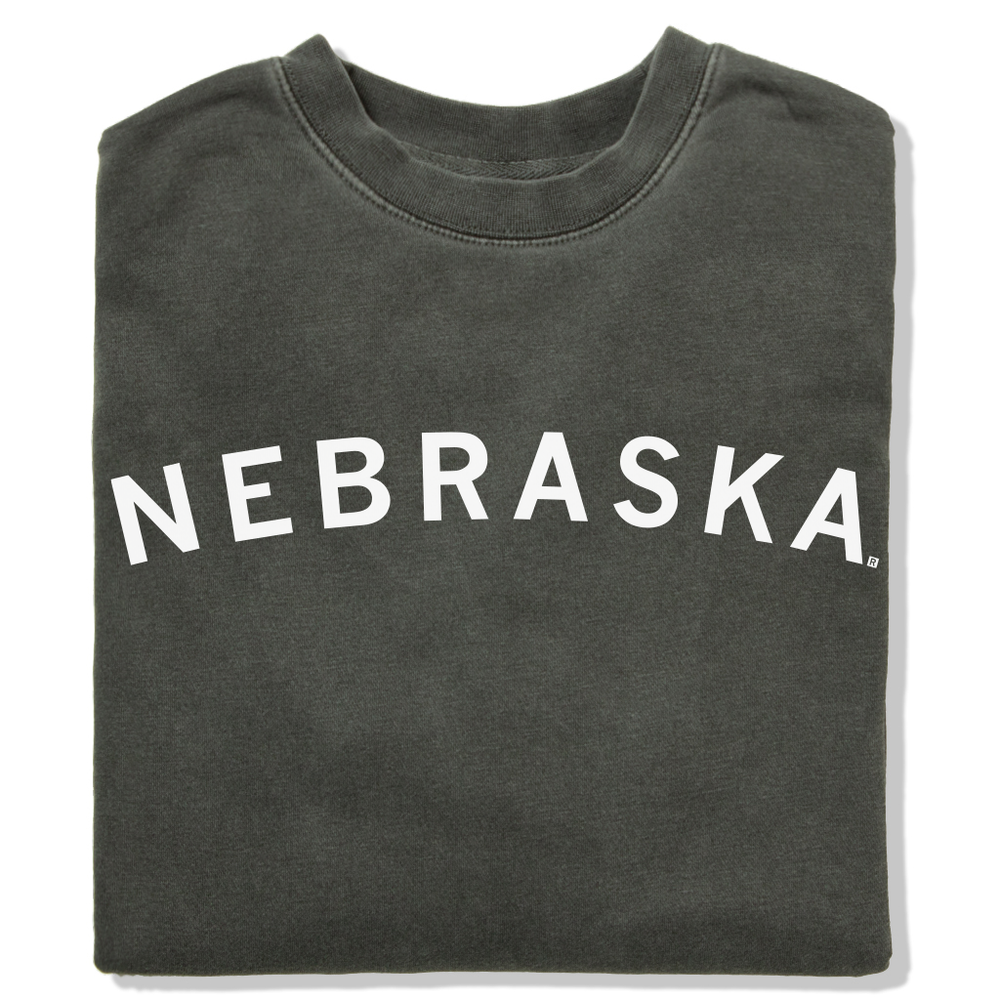 Nebraska Curved Logo Crew Sweatshirt