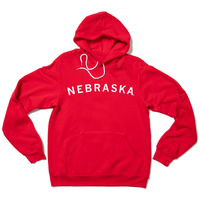 Nebraska Curved Logo Pullover Hoodie