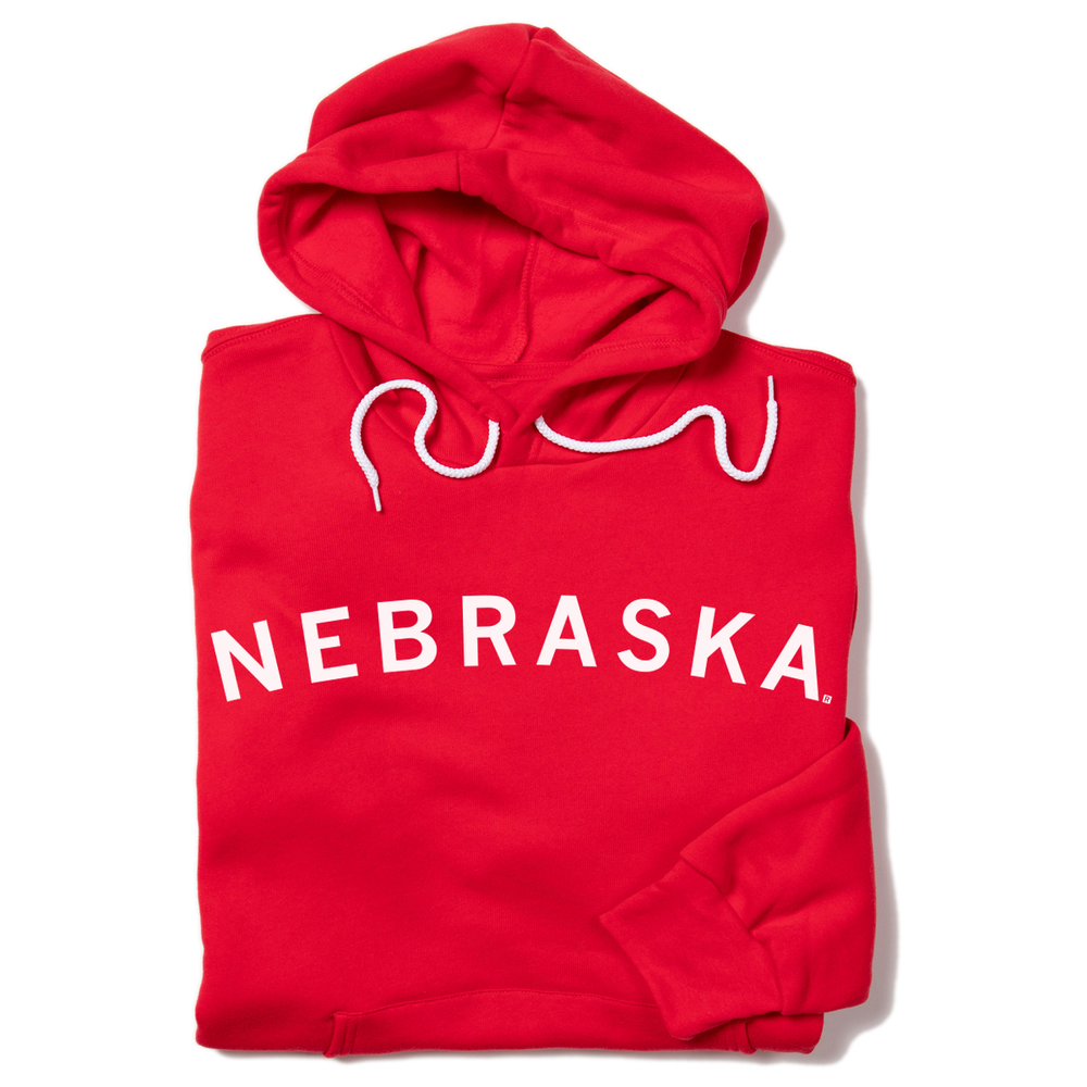 Nebraska Curved Logo Pullover Hoodie