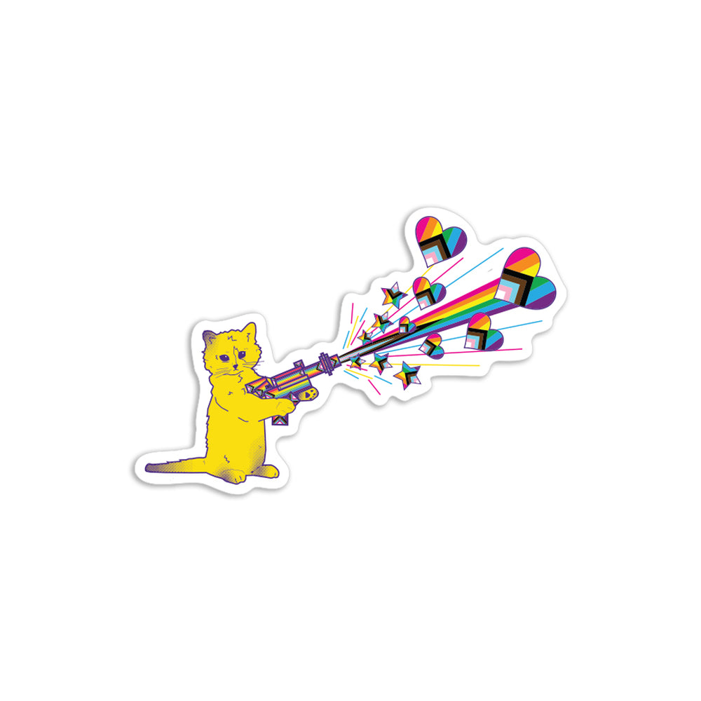 Pew Pew Pride Mini Sticker