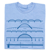 Bridges Of The Quad Cities Blue Shirt