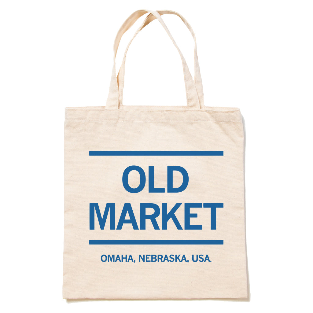 Old Market Omaha Text Tote Bag – RAYGUN